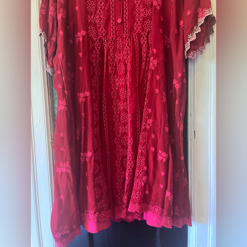 ❤️ Johnny Was Dress With Slip. Size L ❤️ - Picture 4 of 9